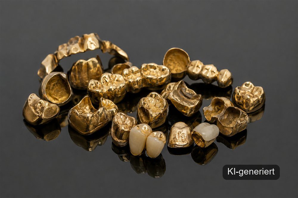 Zahngold und Altgold (KI-generiertes Symbolbild)